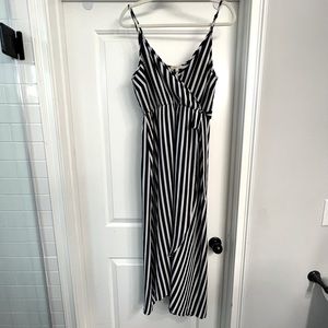 Blue and white stripe dress